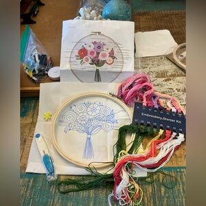 Embroidery Starter Kit with Floral Design
